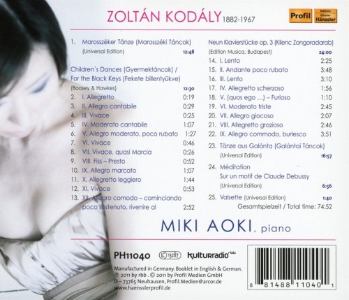 Miki Aoki - Kodaly: Works for Piano (2011)