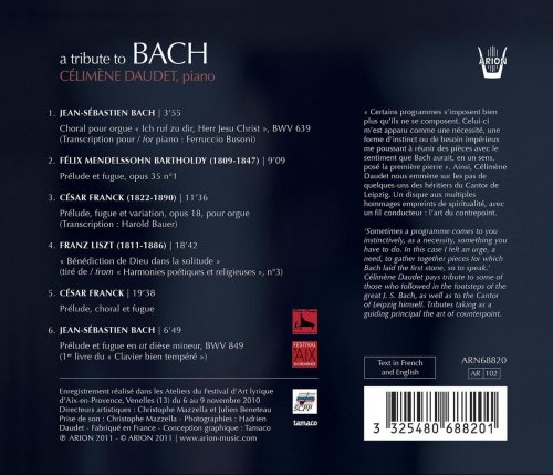 Célimène Daudet - Mendelssohn, Liszt, Franck: A Tribute to Bach (2011)