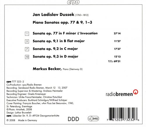 Markus Becker - Dussek, J.L.: Piano Sonatas - Opp. 9 and 77 (2008)