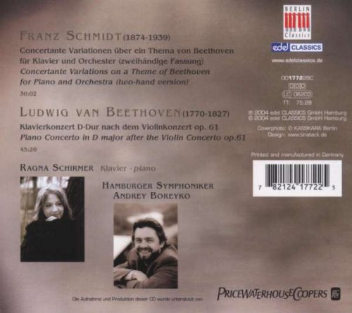 Ragna Schirmer, Andrey Boreyko, Hamburg Symphony Orchestra - Schmidt: Concertante Variationen & Piano Concerto, Op. 61a (2009)