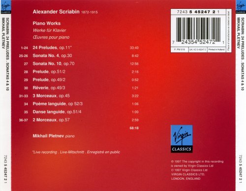 Mikhail Pletnev - 24 Preludes: Sonatas 4 And 10 (1997)