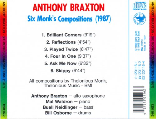 Anthony Braxton - Six Monk's Compositions (1988)