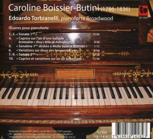 Edoardo Torbianelli - Caroline Boissier-Butini: Oeuvres pour pianoforte (Works for Pianoforte) (2013)