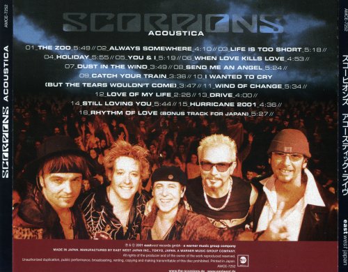 Scorpions - Acoustica (2001) [Japanese Edition]