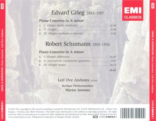 Leif Ove Andsnes, Berliner Philharmoniker, Mariss Jansons - Grieg & Schumann: Piano Concertos (2003) CD-Rip