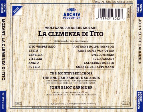 Anne Sofie von Otter, Anthony Rolfe-Johnson, Sylvia McNair - Mozart: La clemenza di Tito (1991)