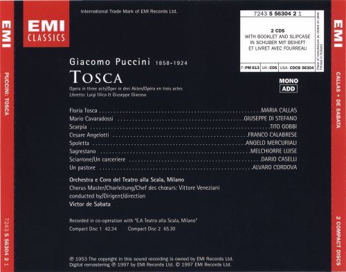 Maria Callas, Orchestra e Coro del Teatro alla Scala, Victor de Sabata - Puccini: Tosca (1997)