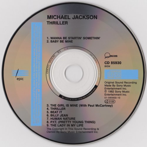 Michael Jackson - Thriller (1982) {1991, Reissue} CD-Rip