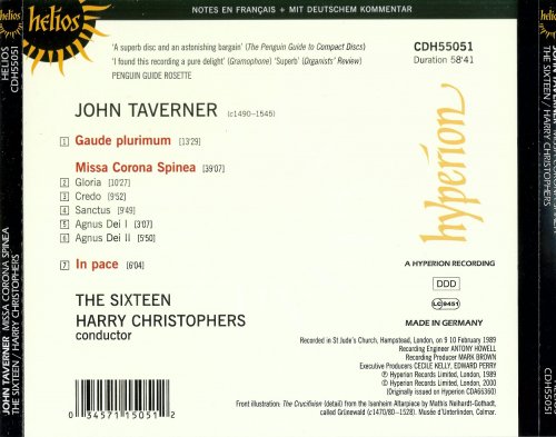 The Sixteen, Harry Christophers - Taverner: Missa Corona Spinea, Gaude Plurimum, In Pace (2000)