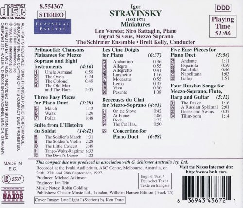 The Schirmer Ensemble - Stravinsky: Miniatures (1998)