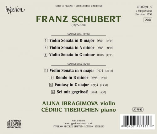 Alina Ibragimova, Cédric Tiberghien - Schubert: Complete Works for Violin and Piano (2013) [Hi-Res]