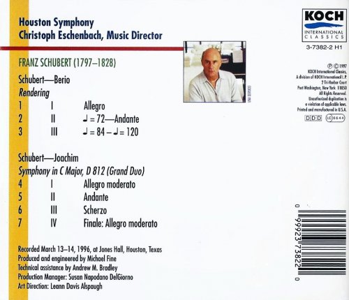 Houston Symphony, Christoph Eschenbach - Schubert / Berio, Schubert / Joachim: Orchestral Works (1997) CD-Rip