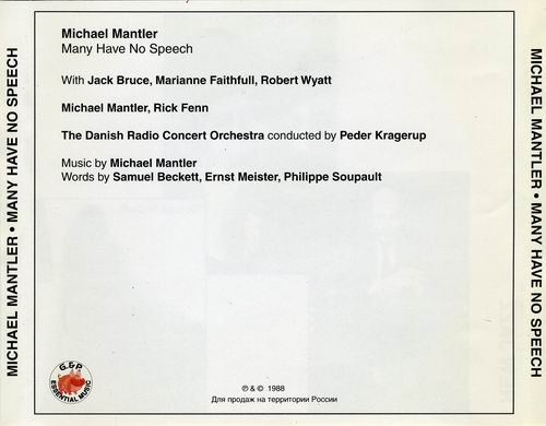 Michael Mantler - Many Have No Speech (1988)
