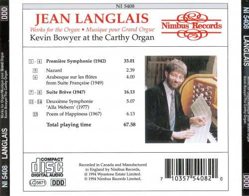 Kevin Bowyer - Langlais: Works for Organ (1994)