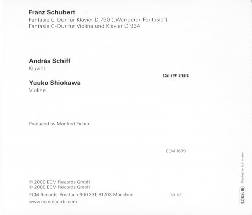 Andras Schiff, Yuuko Shiokawa - Schubert: Fantasia for Piano, Fantasia for Violin and Piano (2000) CD-Rip