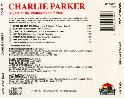 Charlie Parker - Jazz At The Philharmonic '1946' (1996)
