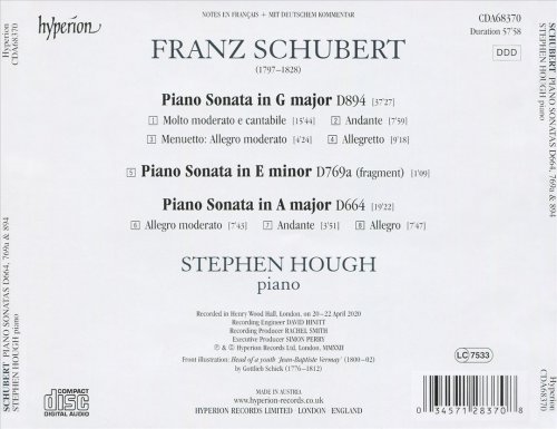 Stephen Hough - Schubert: Piano Sonatas D664, 769a & 894 (2022)