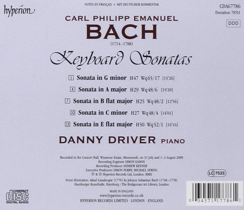 Danny Driver -  C.P.E. Bach: Keyboard Sonatas (2010