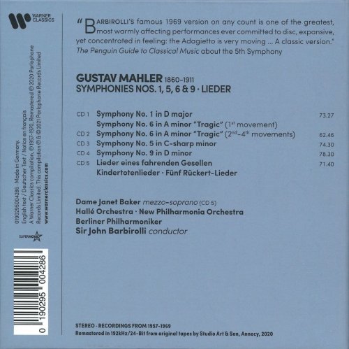 John Barbirolli - Mahler: Symphonies Nos. 1, 5, 6, 9 & Lieder (2021)