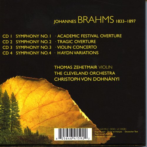 Thomas Zehetmair, Christoph von Dohnany - Brahms: Symphonies, Violin Concerto (2007) [4CD Box Set]