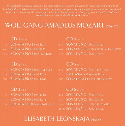 Elisabeth Leonskaja - Mozart: Complete Piano Sonatas (2022) [6CD Box Set]