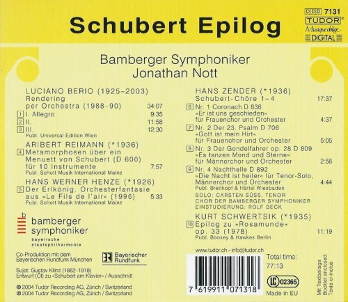 Bamberger Symphoniker, Jonathan Nott - Schubert Epilog: Berio, Reimann, Henze, Zender, Schwertsik (2004) CD-Rip