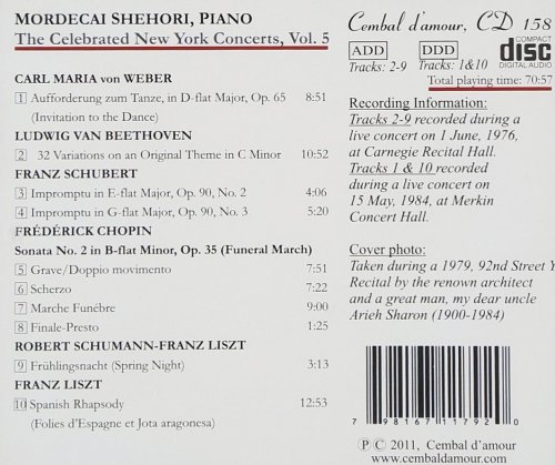 Mordecai Shehori - The Celebrated New York Concerts, Vol. 5 (2011)