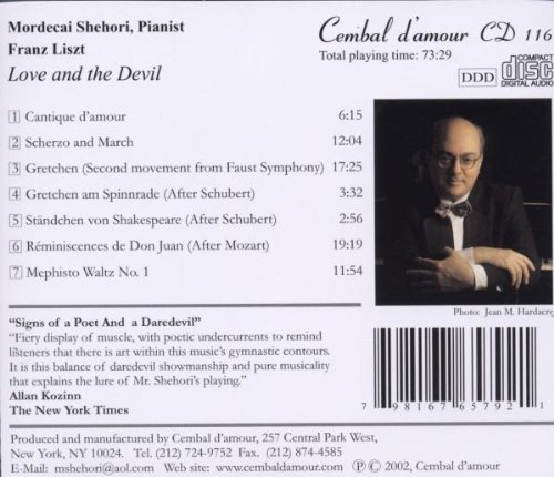 Mordecai Shehori - Mordecai Shehori Plays Franz Liszt, Vol. 1: Love and the Devil (2002)