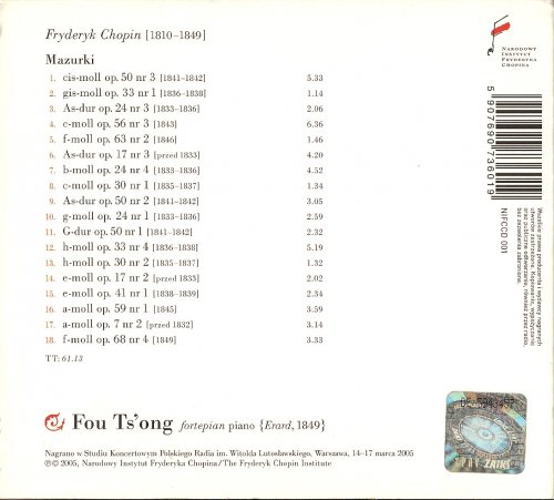 Fou Ts'ong - Chopin: Mazurkas (2005) CD-Rip