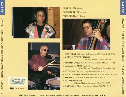 Geri Allen, Charlie Haden, Paul Motian – Segments (1989)