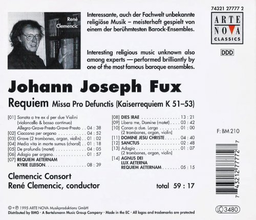 Clemencic Consort, René Clemenci - Johann Joseph Fux: Requiem (1995)