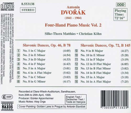 Silke-Thora Matthies, Christian Köhn - Dvořák: Four Hand Piano Music, Vol. 2 (1996) CD-Rip