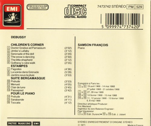 Samson François - Debussy: Piano Works (1971) CD-Rip