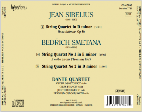 Dante Quartet - Smetana: String Quartets 1 & 2 / Sibelius: Voces intimae (2011)