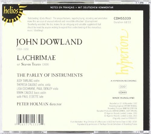 The Parley of Instruments, Peter Holman - Dowland: Lachrimae or Seaven Teares (2010)