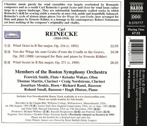 Members of the Boston Symphony Orchestra - Reinecke: From the Cradle to the Grave, Wind Octet, Wind Sextet (2008) CD-Rip