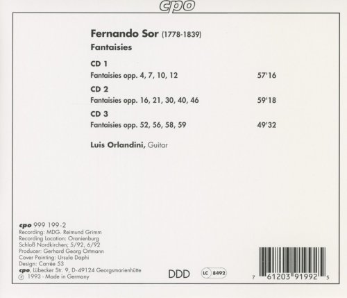 Luis Orlandini - Sor, F.: Fantaisies [3CD] (2013)