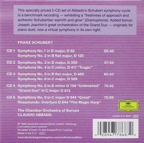 The Chamber Orchestra of Europe, Claudio Abbado - Schubert: The Symphonies [5CD] (1988)