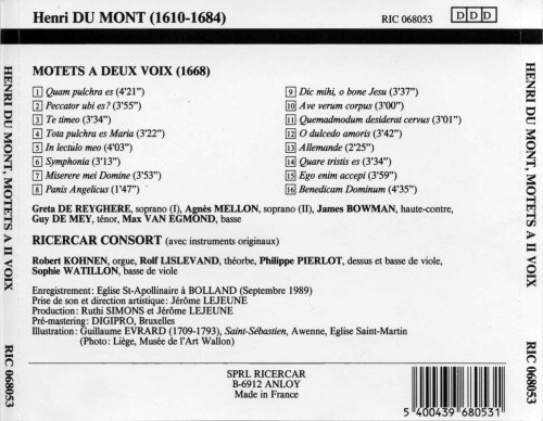 Ricercar Consort - Du Mont: Motets a deux voix (1990)