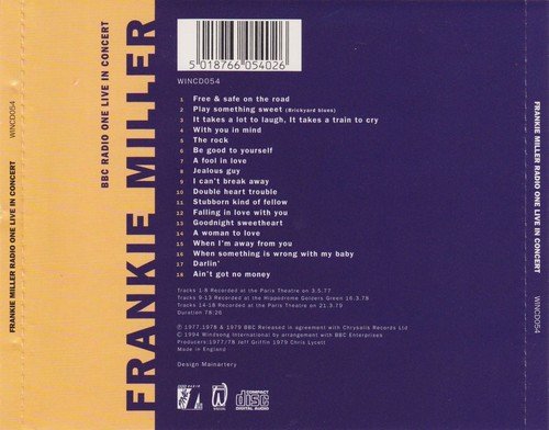 Frankie Miller - BBC Radio One Live In Concert (1994) CD-Rip