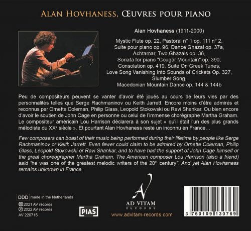 François Mardirossian - Alan Hovhaness Œuvres pour piano (Deluxe Edition) (2022) [Hi-Res]