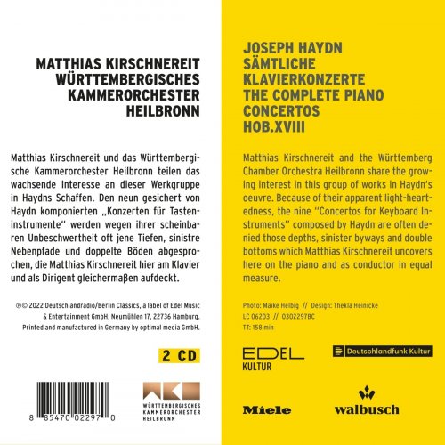 Matthias Kirschnereit, Württembergisches Kammerorchester Heilbronn - Haydn: The Complete Piano Concertos (2022) [Hi-Res]