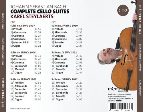Karel Steylaerts - Bach: Complete Cello Suites (2022)