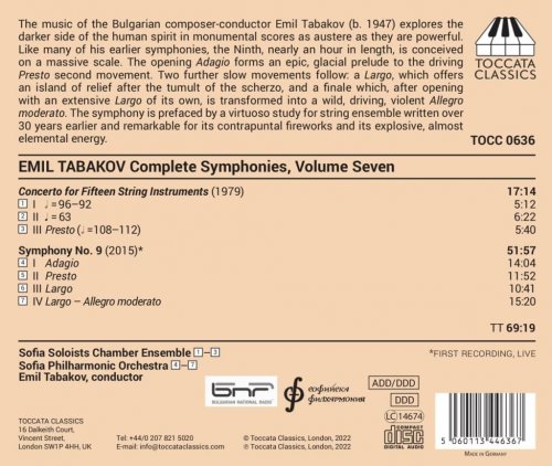 Sofia Soloists Chamber Orchestra, Sofia Philharmonic Orchestra, Emil Tabakov - Emil Tabakov: Complete Symphonies, Vol. 7 (Live) (2022) [Hi-Res]