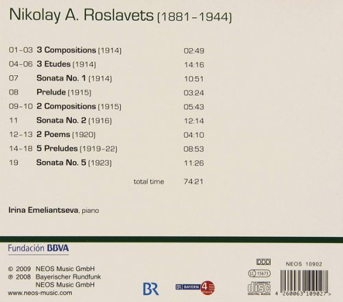 Irina Emeliantseva - Roslavets: Works for Piano (2009)