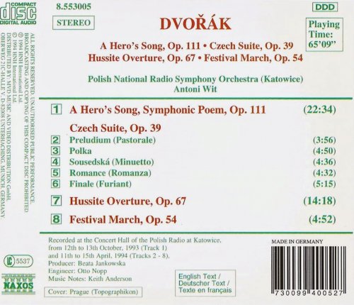 Antoni Wit - Dvořák: Symphonic Works (1994) CD-Rip