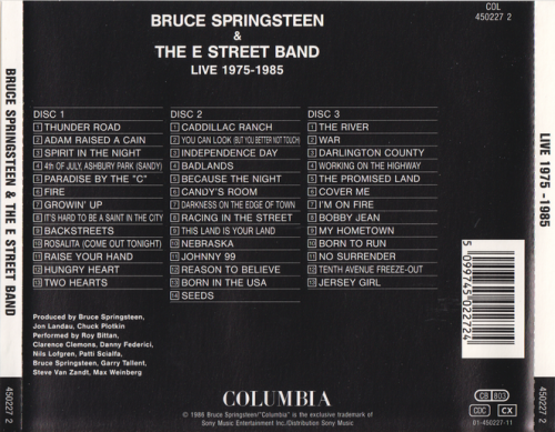 Bruce Springsteen & The E Street Band - Live 1975-85 (1986) CD-Rip