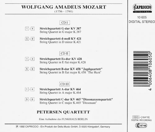 Petersen Quartett - Mozart: 6 String Quartets ("Haydn-Quartette") (1992) CD-Rip