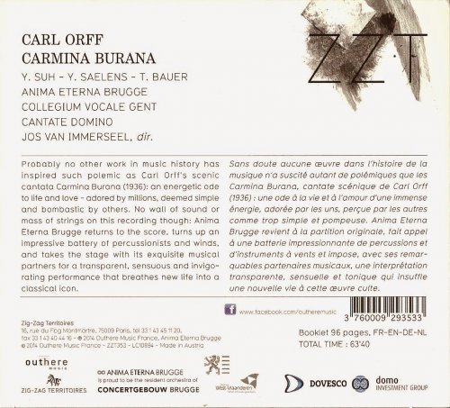 Collegium Vocale Gent, Anima Eterna Brugge, Jos van Immerseel - Orff: Carmina Burana (2014) CD-Rip