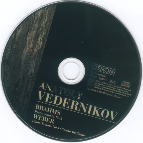 Anatoly Vedernikov - Brahms: Piano Sonata No.3 / Weber: Piano Sonata No.1 (2005)